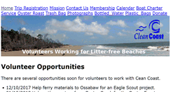 Desktop Screenshot of cleancoast.org